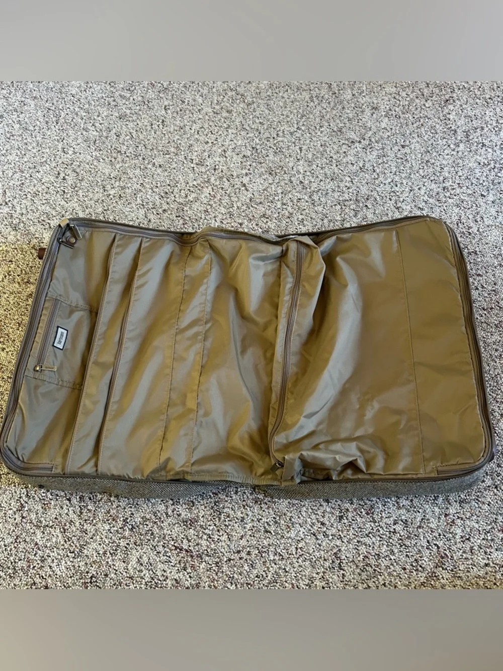 Vintage Hartmann Tweed Roller Rolling Garment Luggage Bag -Locks Strap Paperwork